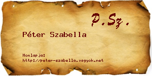 Péter Szabella névjegykártya