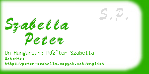 szabella peter business card